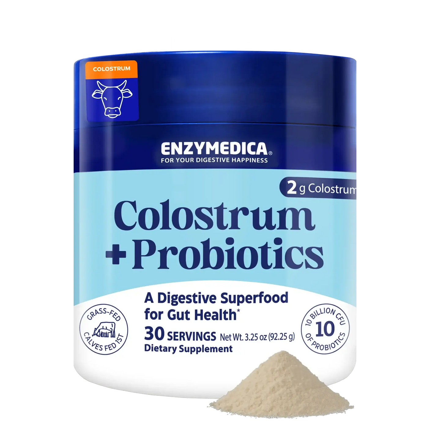 Container of Colostrum + Probiotics.