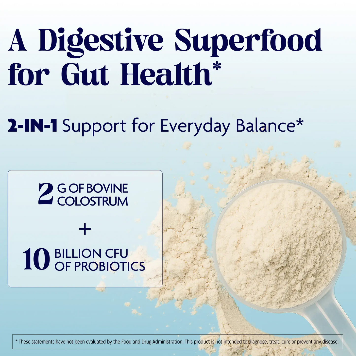 Infographic for Colostrum + Probiotics.