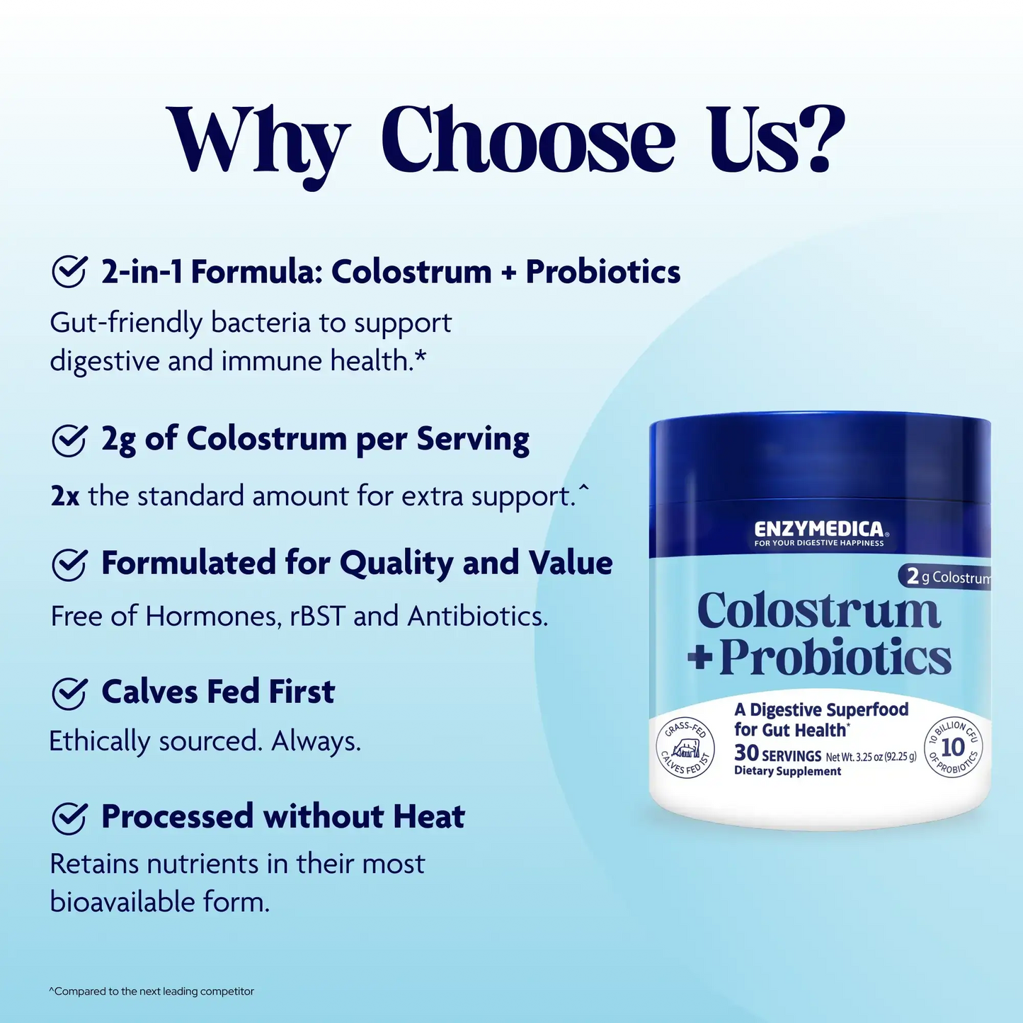 Why you should choose Colostrum + Probiotics.