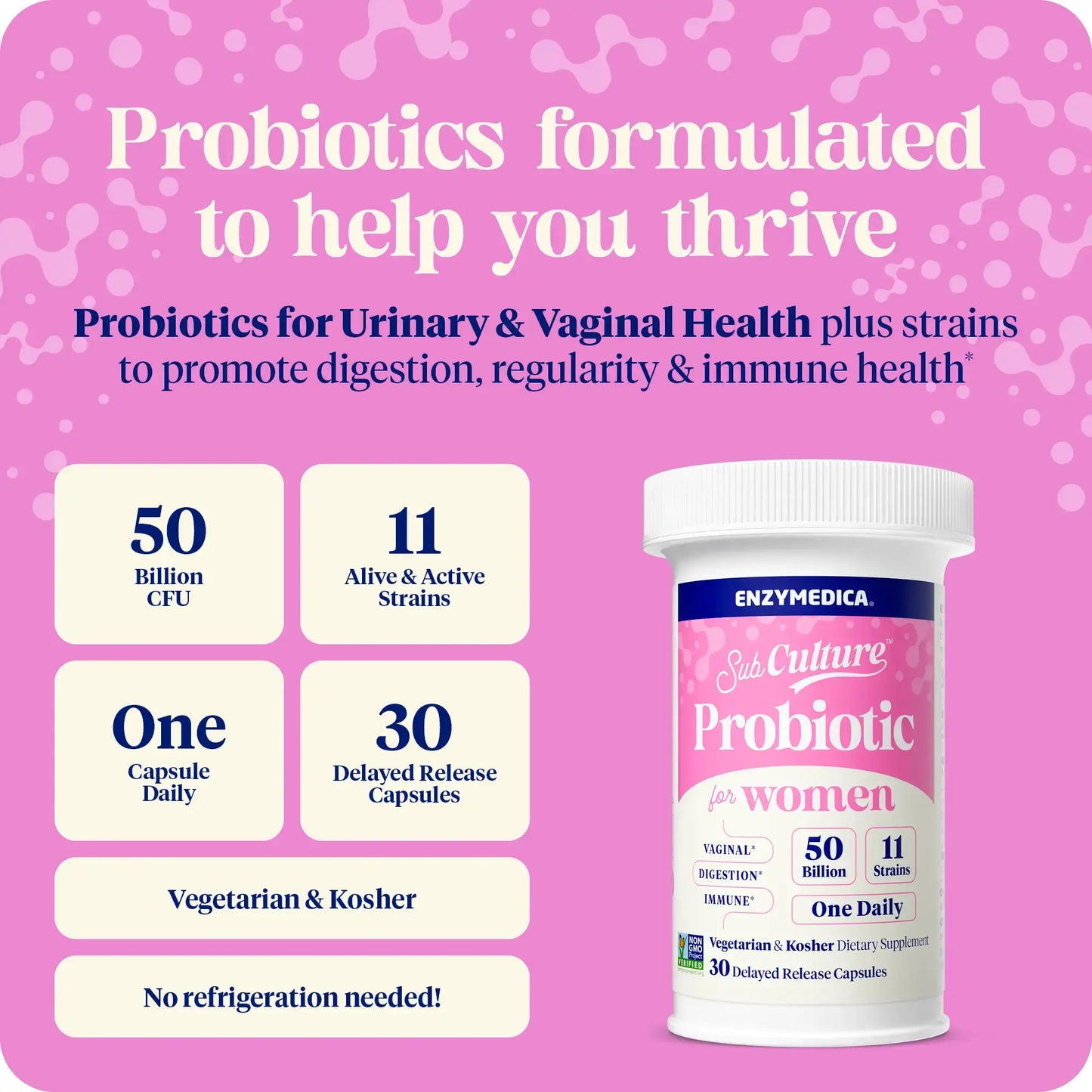 This image shows how you can thrive from subculture probiotics womens.