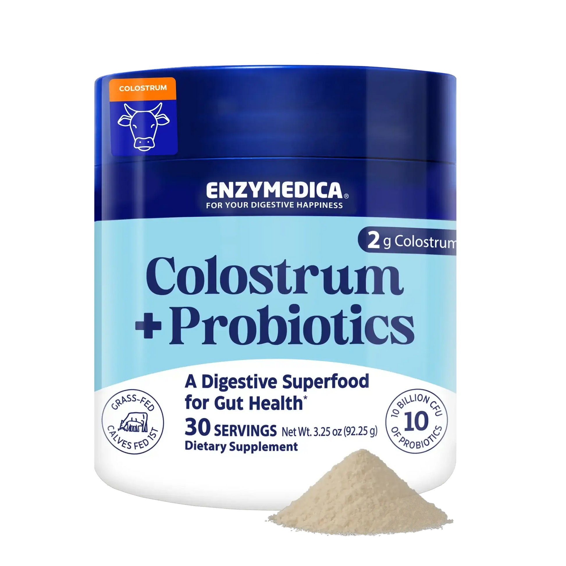 Container of Colostrum + Probiotics.