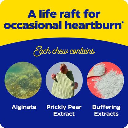 This image shows what each chew contains in Heartburn Soothe Chewable.