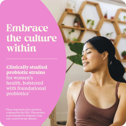 This image shows how you can embrace the culture within from subculture probiotics womens.